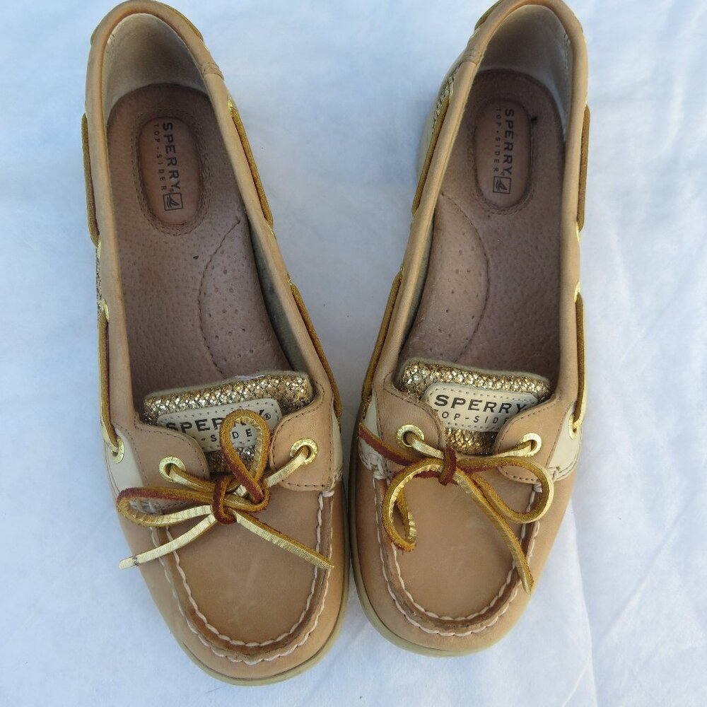 Sperry Top Side Tan Leather Boat‎ Shoes